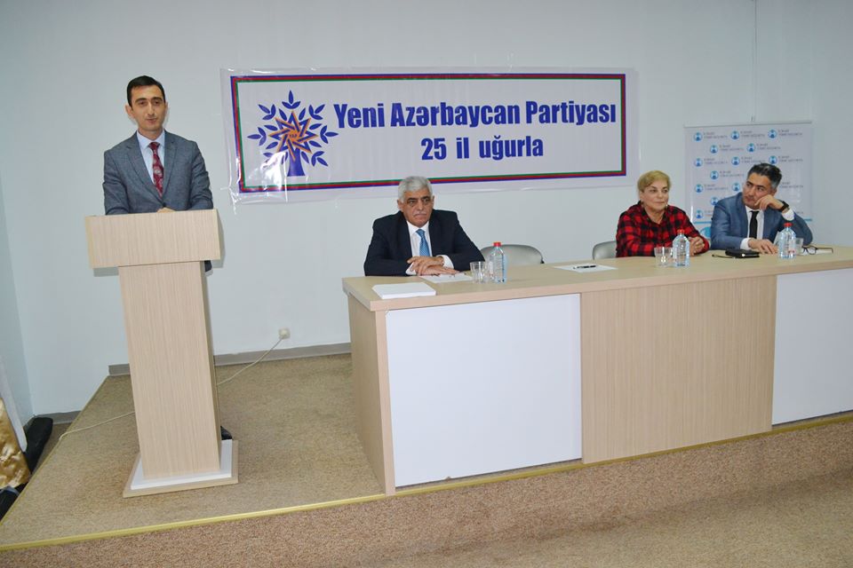 Yeni Azərbaycan Partiyasının 25 illik yubileyi İcbari tibbi sığortanın tətbiq olunduğu Yevlax rayon Mərkəzi Xəstəxanasında qeyd edildi 